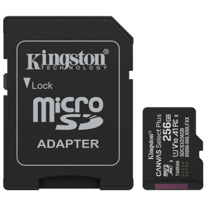 Kingston 256GB Canvas Select Plus microSD Card (SDXC) + Adapter- 150MB/s