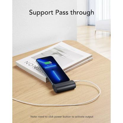 Veger PlugON-L - 5,000mAh 20W Non-MFI Lightning Ultra Small Power Bank - Black
