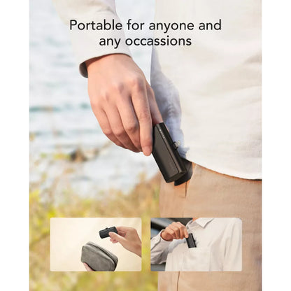 Veger PlugON-L - 5,000mAh 20W Non-MFI Lightning Ultra Small Power Bank - Black