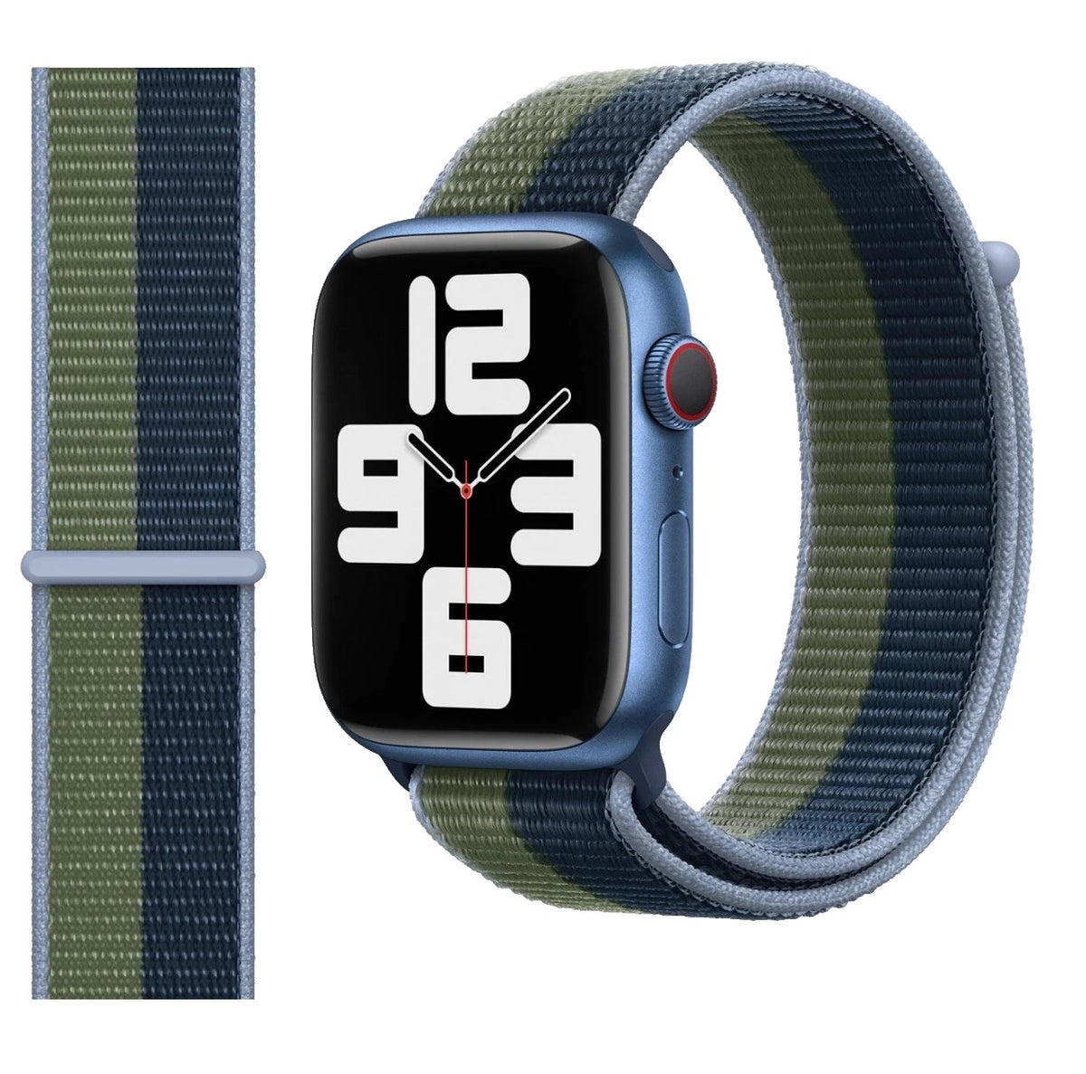 Official Apple iWatch Strap 38mm 40mm 41mm - Abyss Blue/Moss Green OPEN BOX ML2Q3ZM/A