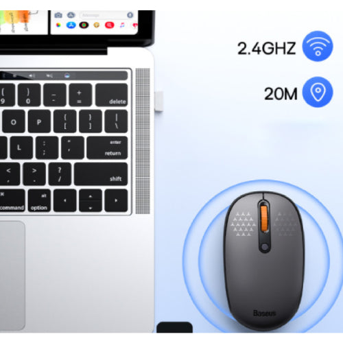Baseus F01B Tri-Mode Wireless Mouse -  Frosted Gray