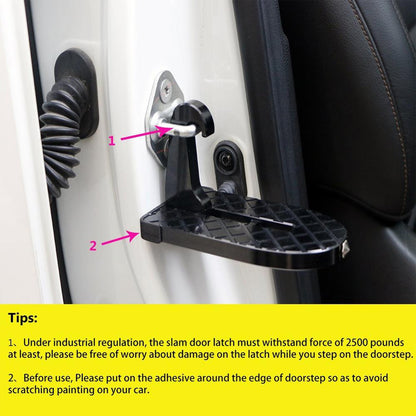 Multifunction Car Assist Folding Pedal - Black