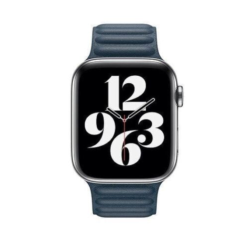 Apple Official Watch Leather Link Band 44mm - Baltic Blue