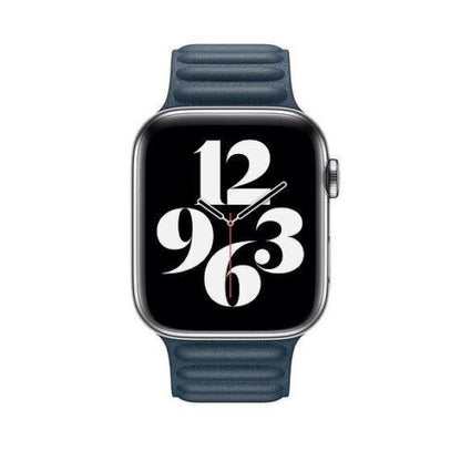 Apple Official Watch Leather Link Band 44mm - Baltic Blue