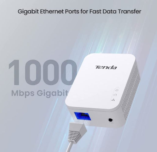Tenda PH3 (Twin pack) Gigabit Powerline Adapter Kit 1000 Mbps - White