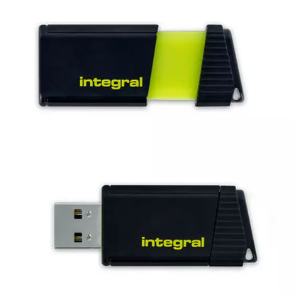 Integral 64GB Pulse USB Flash Drive - Yellow
