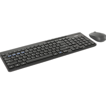 Rapoo 8100M (QWERTY) Multi-mode Wireless Desktop Combo Set - Black