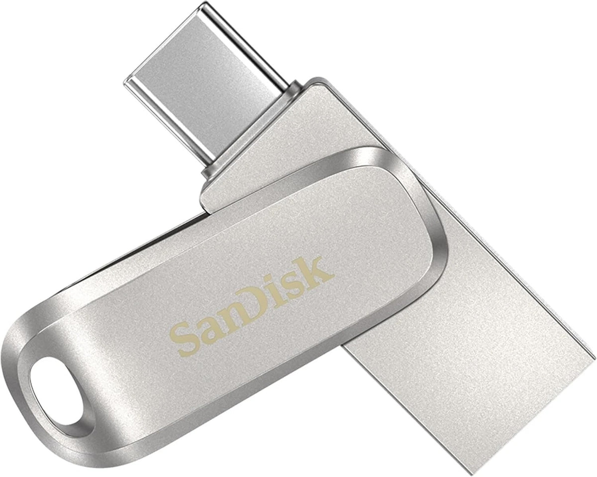 Sandisk Ultra Dual Drive Luxe, USB Type-C & Type-A Flash Drive 64GB Bulk New, SDDDC4-064G OFFICIAL REFURB