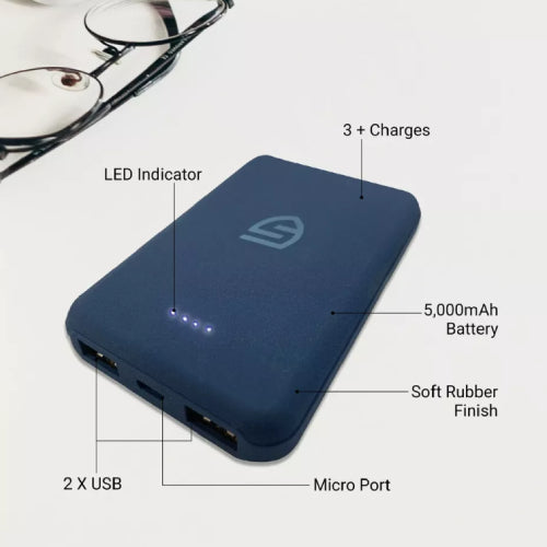 STK Boost 5000mAh Power Bank - Blue