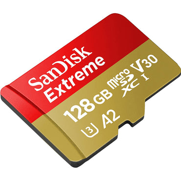 SanDisk 128GB Extreme Micro SD (SDXC) Card A2 Up to 190MB/s Read Speeds - REFURBISHED