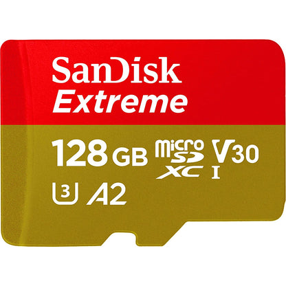 SanDisk 128GB Extreme Micro SD (SDXC) Card A2 Up to 190MB/s Read Speeds - REFURBISHED