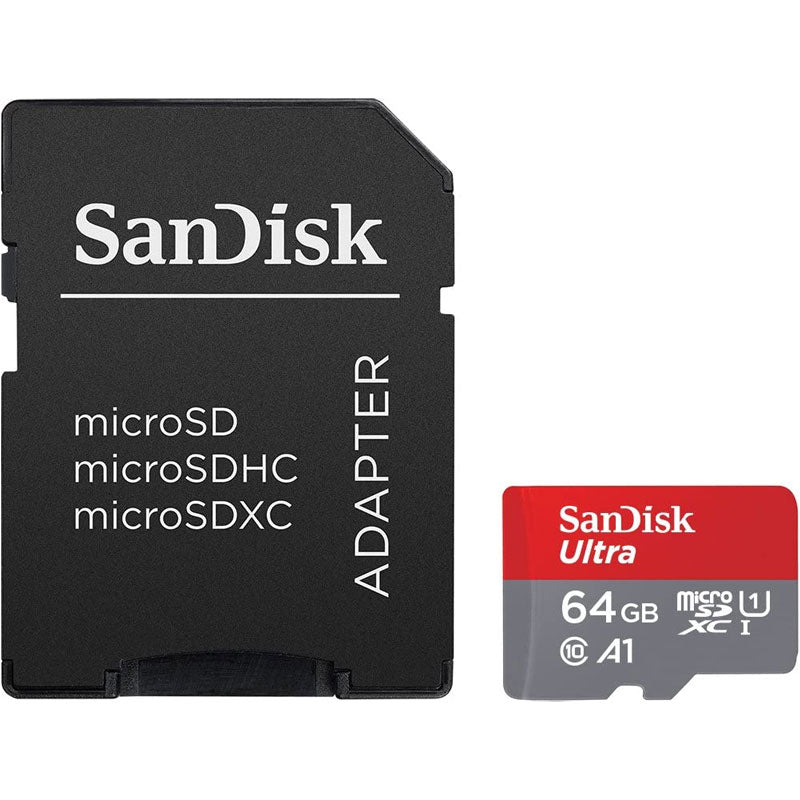 SanDisk 64GB Ultra Micro SD Card (SDXC) + SD Adapter - 120MB/s Sandisk Official Refurb