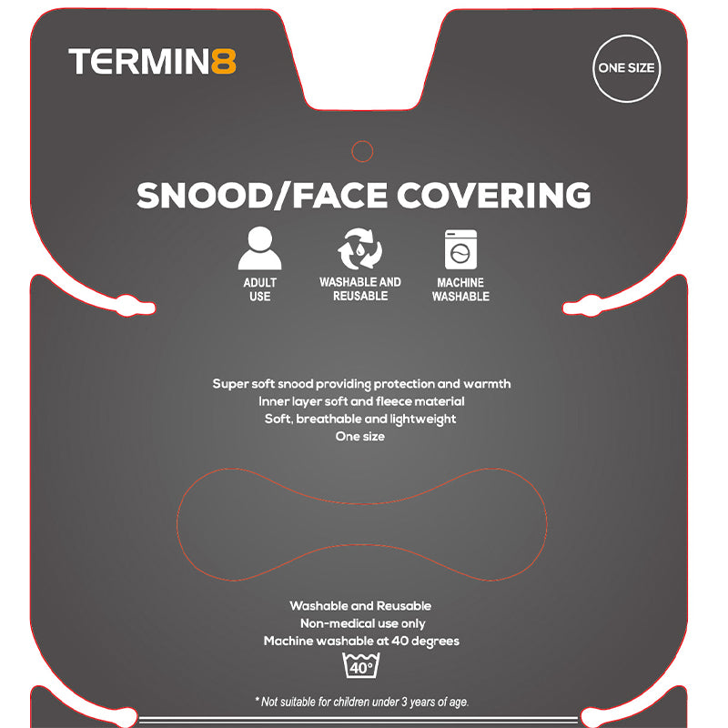 Snood Face Covering - Grey Geometric