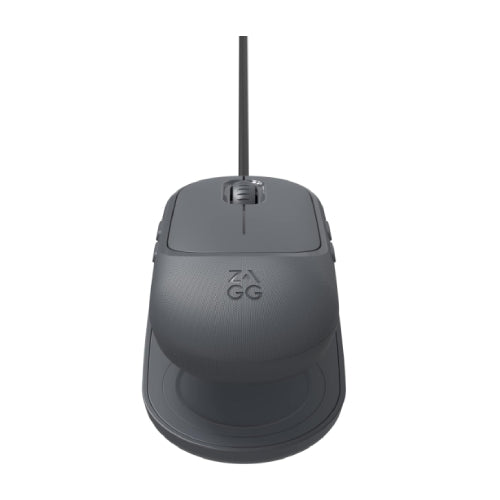 ZAGG Pro Mouse With Wireless Charging Pad - Charcoal