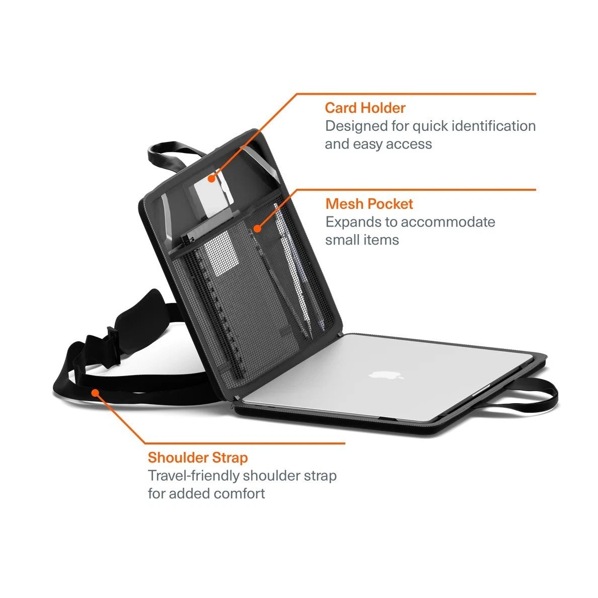 Cygnett CY5056CSSLS Sleeve macbook laptop case 15" 16" with Shoulder strap