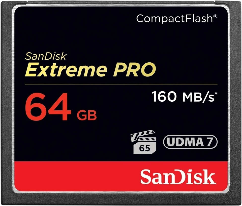 SanDisk Extreme Pro Compact Flash Memory Card 64GB 160 MB/s- Refurb