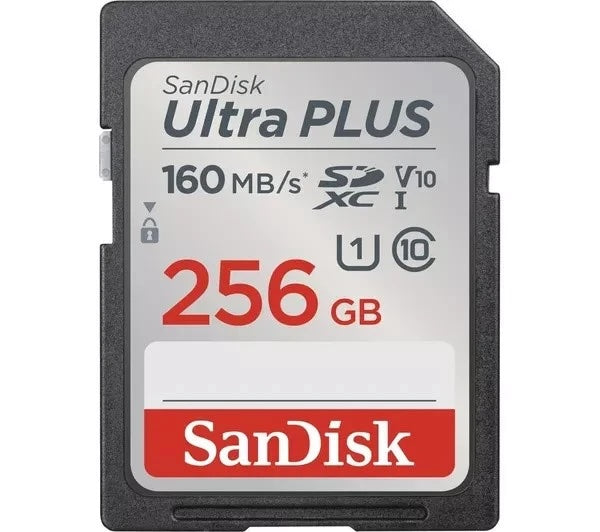 Sandisk Ultra Plus SD Card 256GB 160MB/s, SDSDUWL-256G-GNANN OFFICIAL REFURB