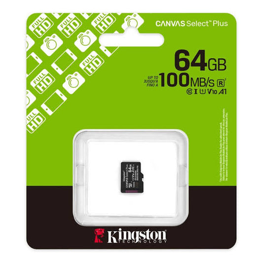 Kingston 64GB Canvas Select Plus microSD Card (SDXC)