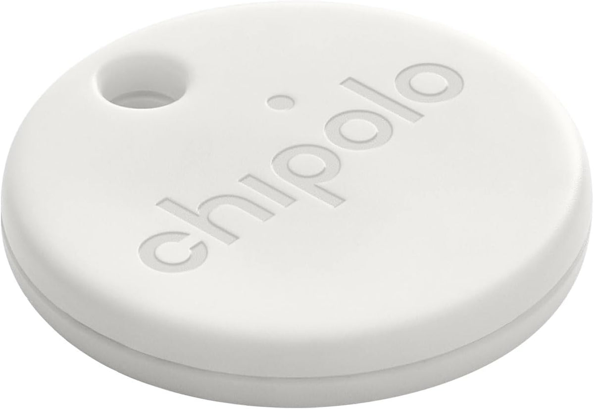 Chipolo ONE Point - Key Finder, Bluetooth Tracker for Keys, Bag - Works with Google's Find My Device app (Android only) (Off White)