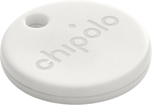 Chipolo ONE Point - Key Finder, Bluetooth Tracker for Keys, Bag - Works with Google's Find My Device app (Android only) (Off White)