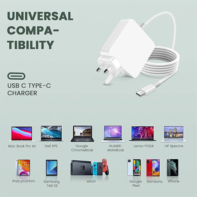 MyMemory 65W Laptop USB-C Charger - White