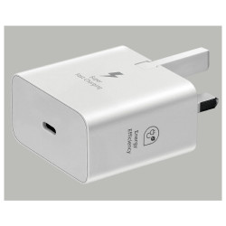 Samsung 3 Amp 25W USB C UK Mains Charger - White