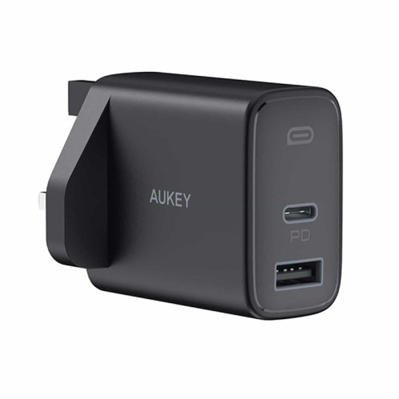 AUKEY 32W PA-F3S 2 Port PD Type-C Wall Charger - Black