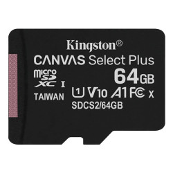 Kingston 64GB Canvas Select Plus microSD Card (SDXC) A1 C10 - 100MB/s