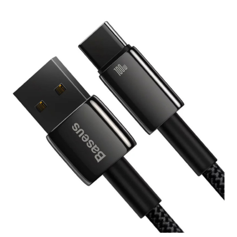 Baseus Tungsten Gold Fast Charging Data Cable USB to USB-C 100W 1m - Black