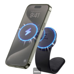 Baseus C02 Pro Series Magnetic Wireless Charging Car Mount - Cluster Black