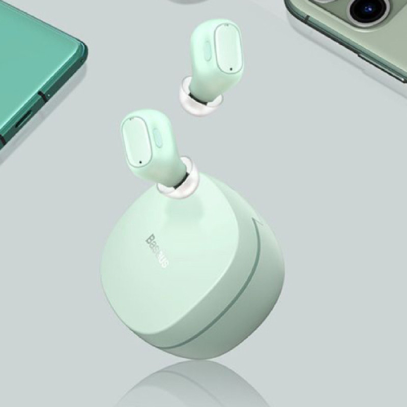 OS-Baseus Bowie WM01 True Wireless Earphones - Green