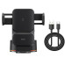 Baseus Wisdom Auto Alignment Car Mount Wireless Charge QI 15W Suction Base - Black