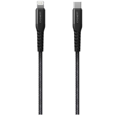 Cygnett EXOCONNECT Lightning to USB-C Cable - Black 2m