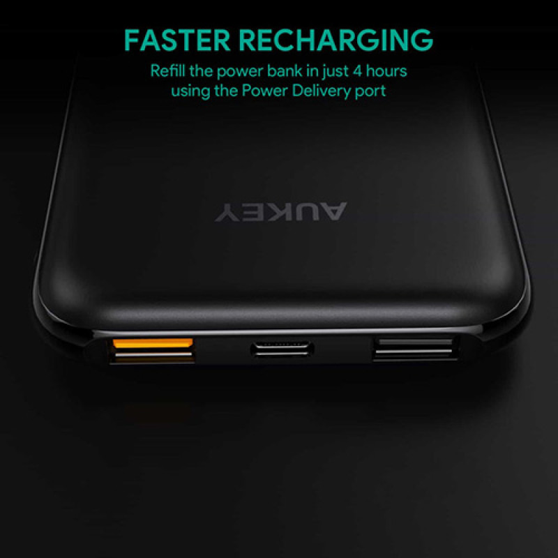 AUKEY PB-Y13 10000mAh PD 2.0 USB-C Power Bank With Quick Charge 3.0