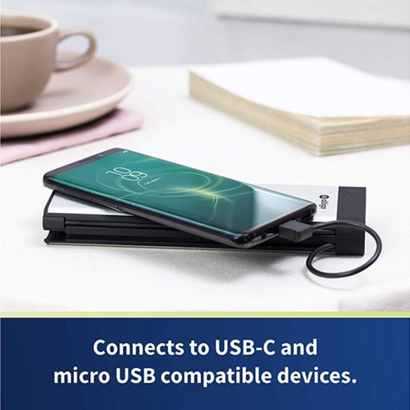 Altigo 20000mAh Power Bank with Built-In Micro USB & USB-C Cables