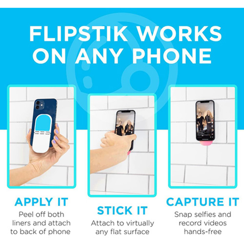 Flipstik 2.0 Foldable Adhesive Phone Mount - Black