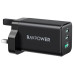 RAVPower PD Pioneer 65W GaN 3-Port Wall Charger - Black