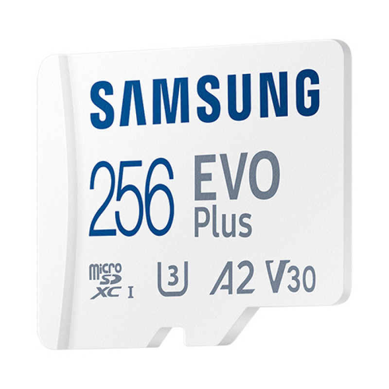 Samsung 256GB Evo Plus microSD Card (SDXC) + SD Adapter - 130MB/s