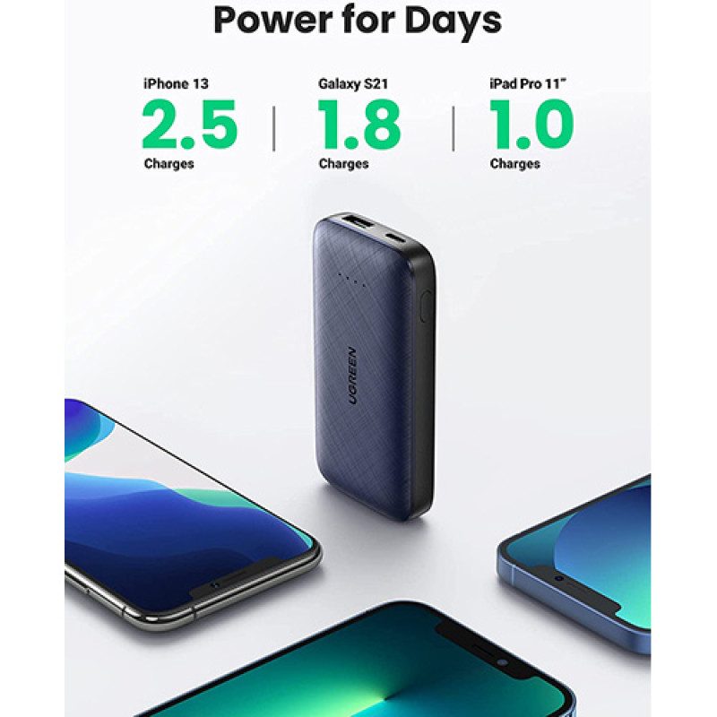 UGREEN 10000mAh USB-C PD 18W Portable Power Bank