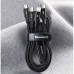 Baseus Rapid Series 3-in-1 Fast Charging Data Cable Type-C to C+L+C PD 20W 1.5m -  Black