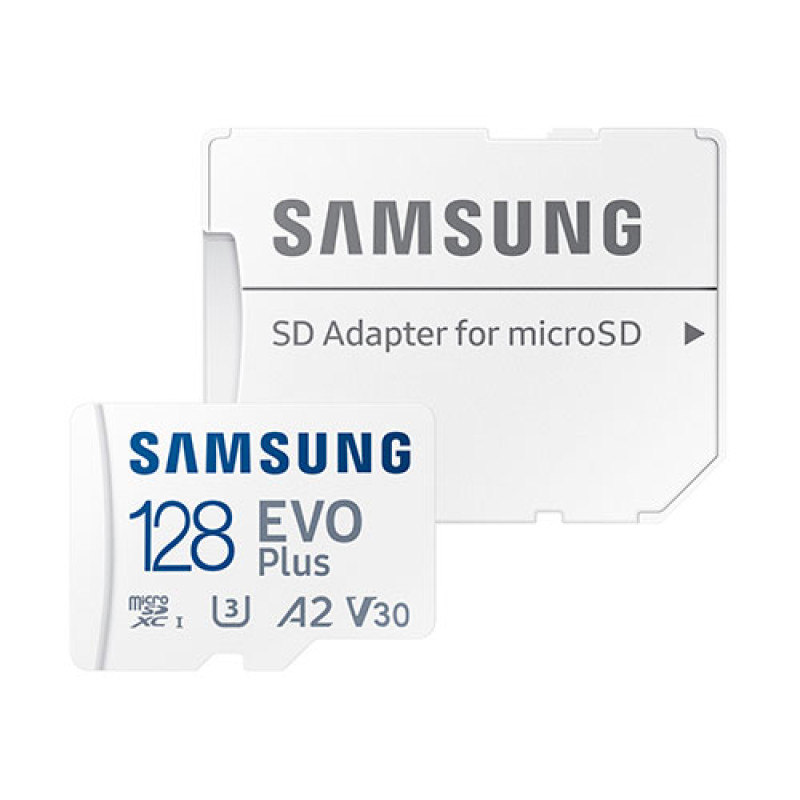 Samsung 128GB Evo Plus microSD Card (SDXC) + SD Adapter - 130MB/s