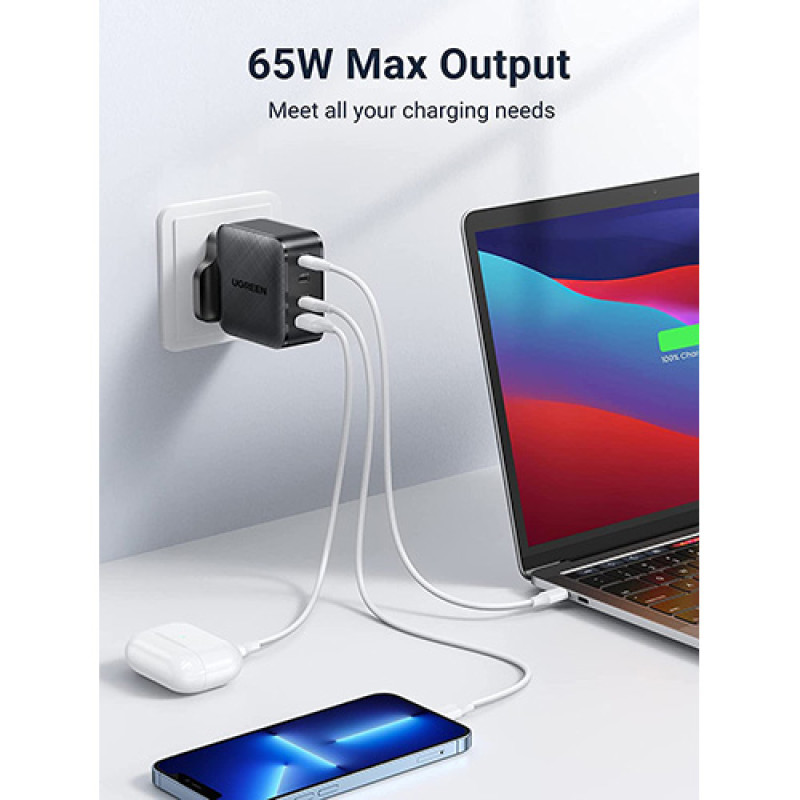 UGREEN 65W PD QC 3.0 GaN USB-C Wall Charger