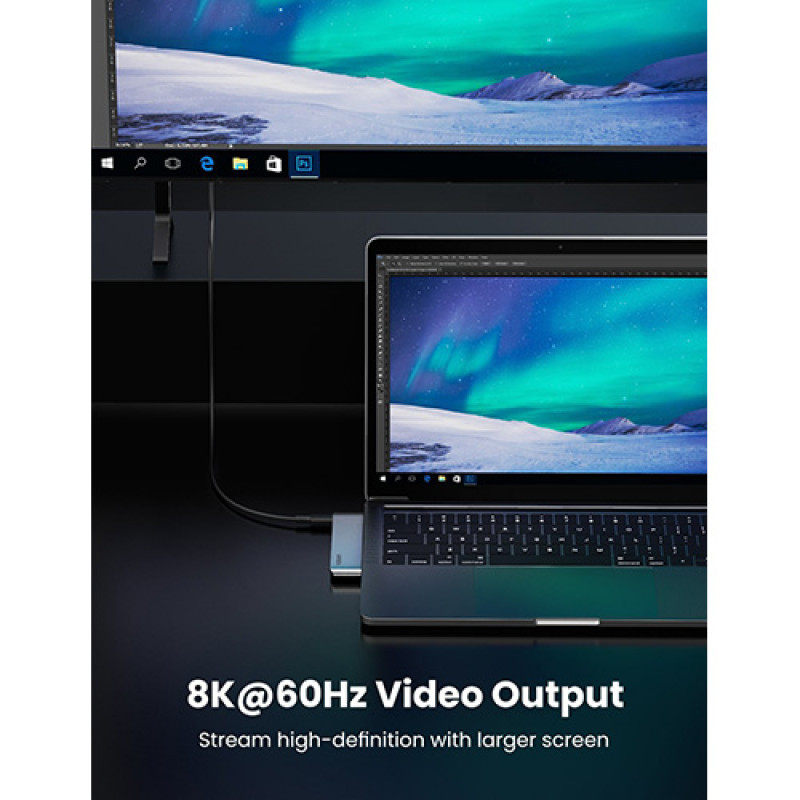 UGREEN 6-in-2 USB-C 100W PD Card Reader and Hub for MacBook