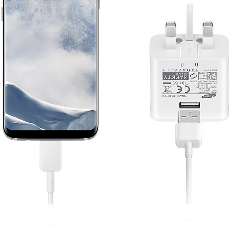 Samsung Galaxy 2A Mains Fast Charger + 1.2M USB-C Cable (FFP) - White