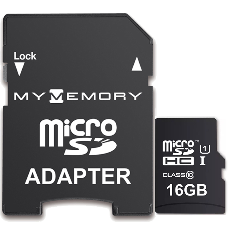 MyMemory LITE 16GB microSD Card (SDHC) UHS-1 U1 + Adapter - 80MB/s