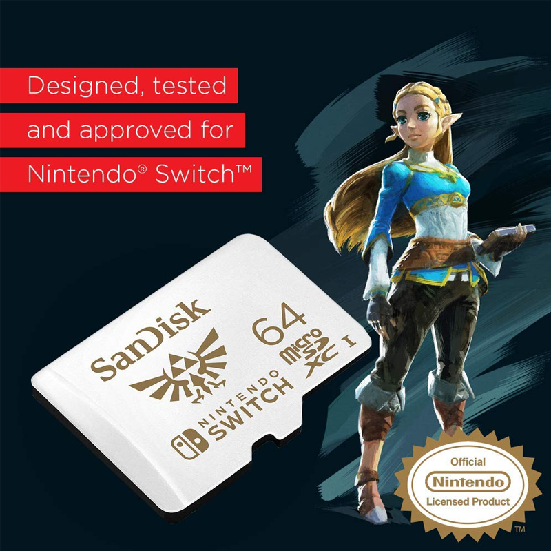 SanDisk 64GB Nintendo Switch microSD Card (SDXC) UHS-I U3 - 100MB/s