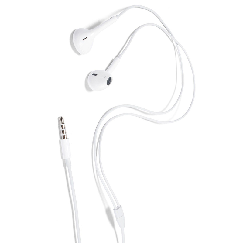 Apple EarPods with Remote and Microphone 3.5mm Jack Adapter - White  (Bulk)