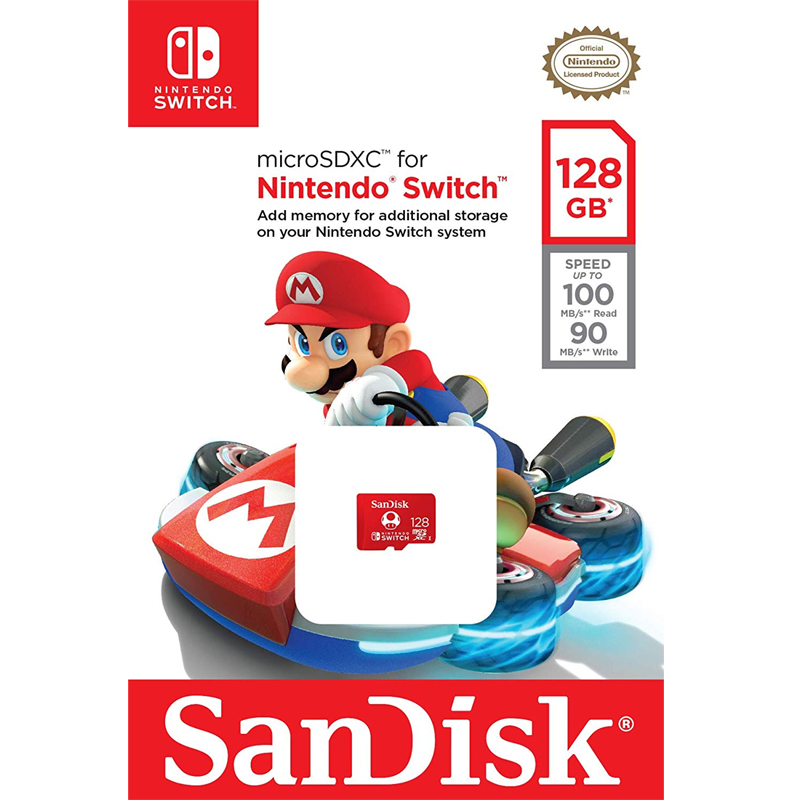 SanDisk 128GB Nintendo Switch microSD Card (SDXC) UHS-I U3 - 100MB/s