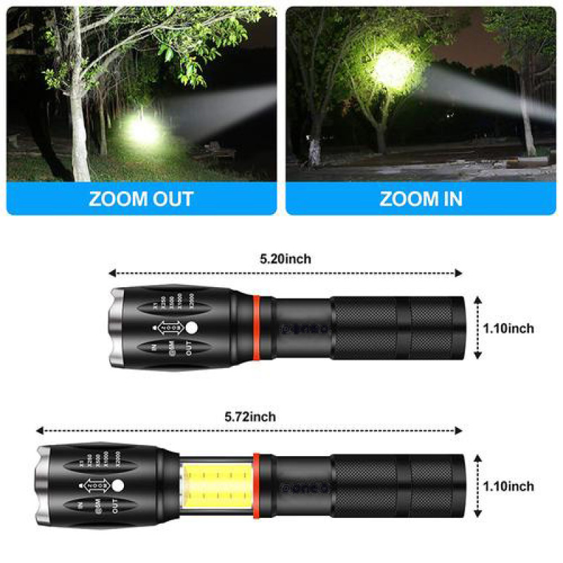 oneo Flashlight Long Range LED Lantern Torch with SOS - FFP