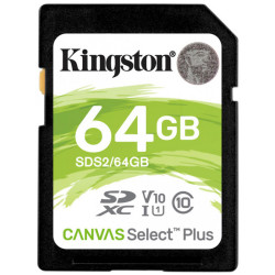 Kingston 64GB Canvas Select Plus SD Card (SDXC) UHS-I U1 - 100MB/s